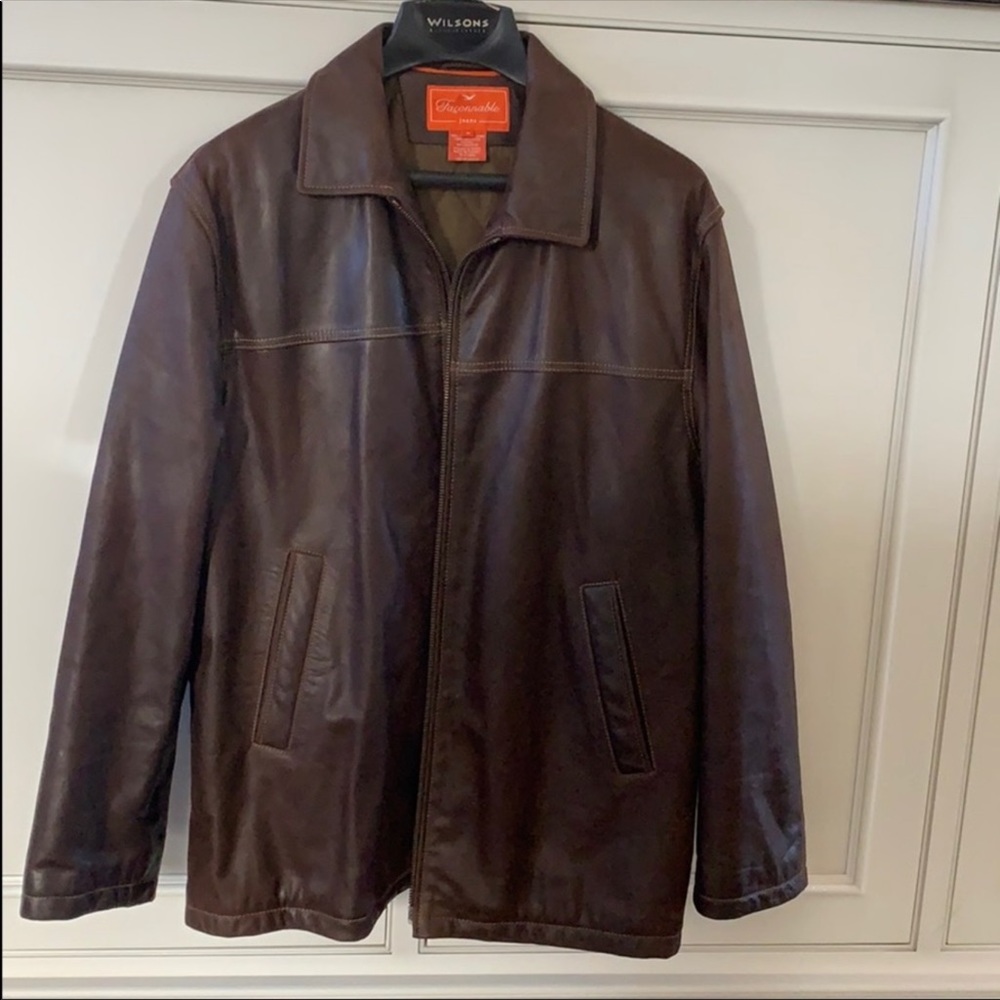 Faconnable Genuine Cowhide Leather Jacket